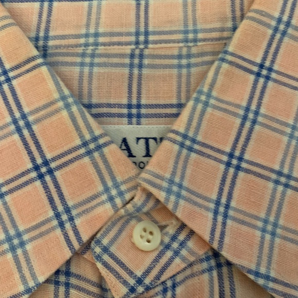 "DATTI Roma" Men's long sleeves woven linen plaid shirt - Picture 2 of 8